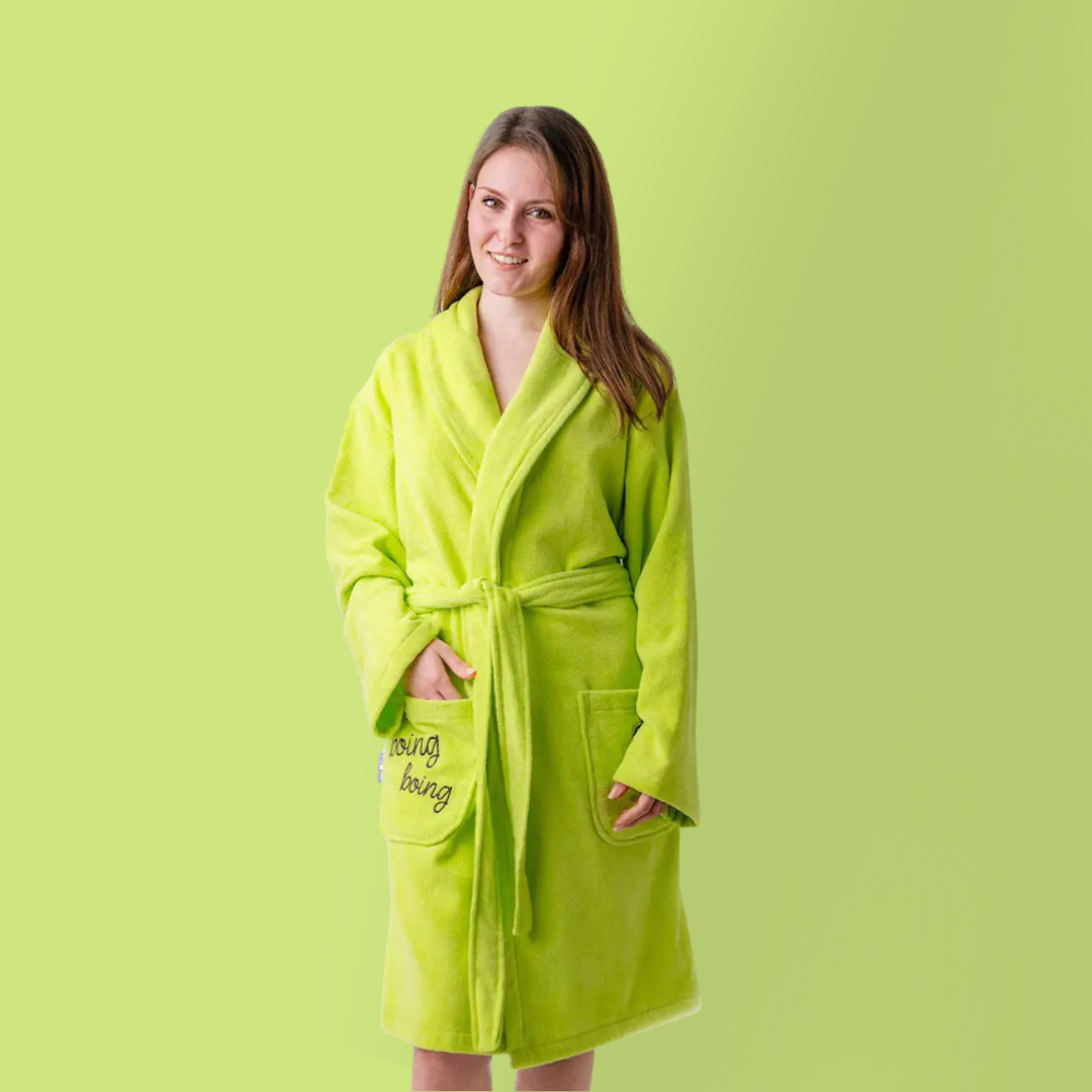 Cotton Velvet Mommy Bathrope — Cheerful Froggo Finley