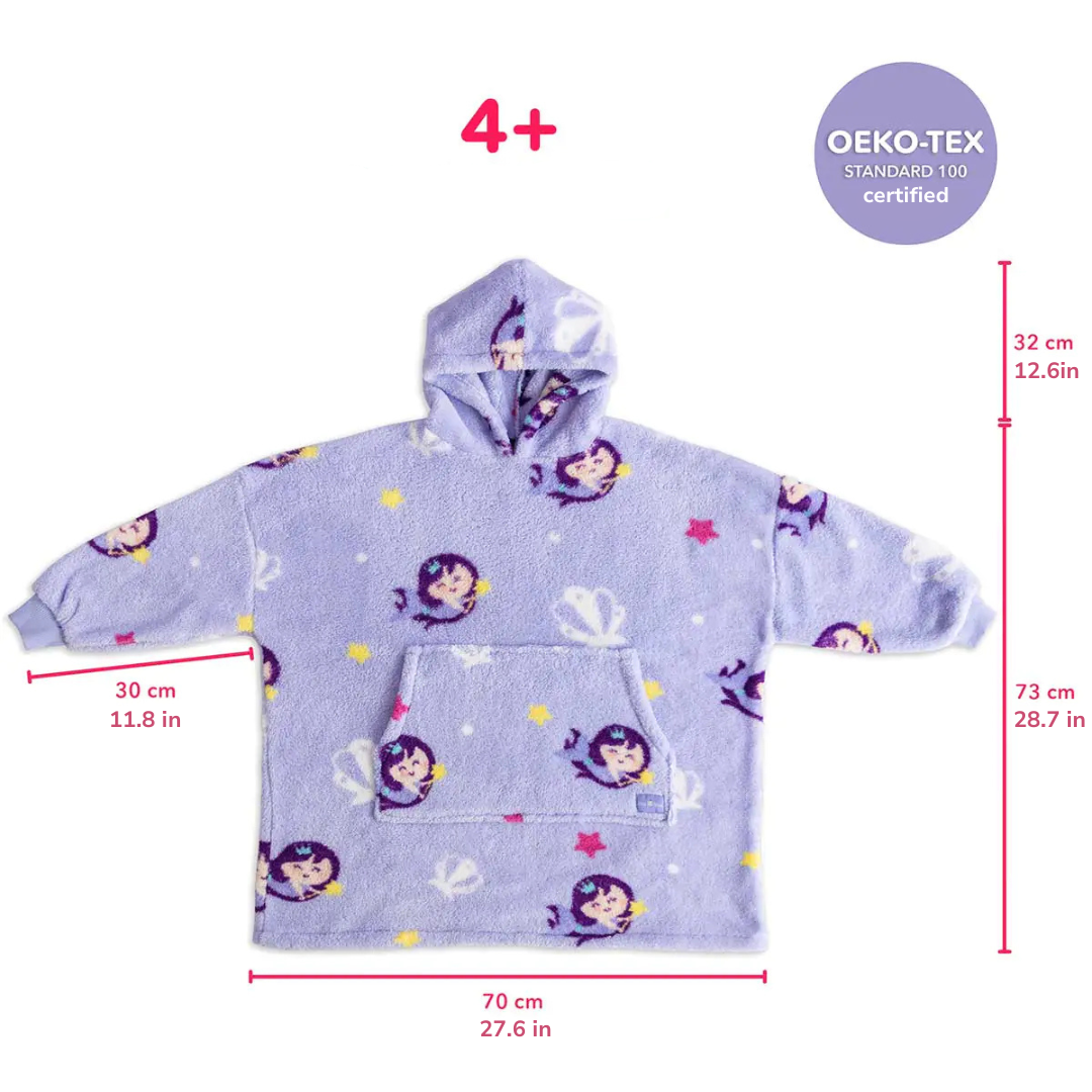 Warm Wearable Blanket Hoodie — Little Mermaid Mira