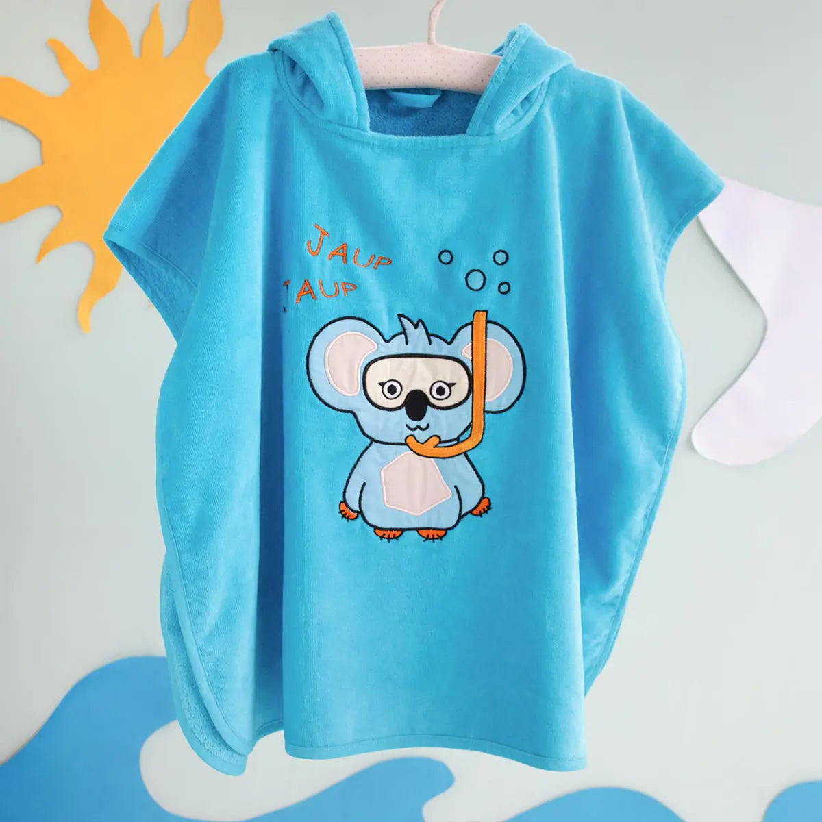 Cotton Kids Poncho — Explorer Koala Kobi