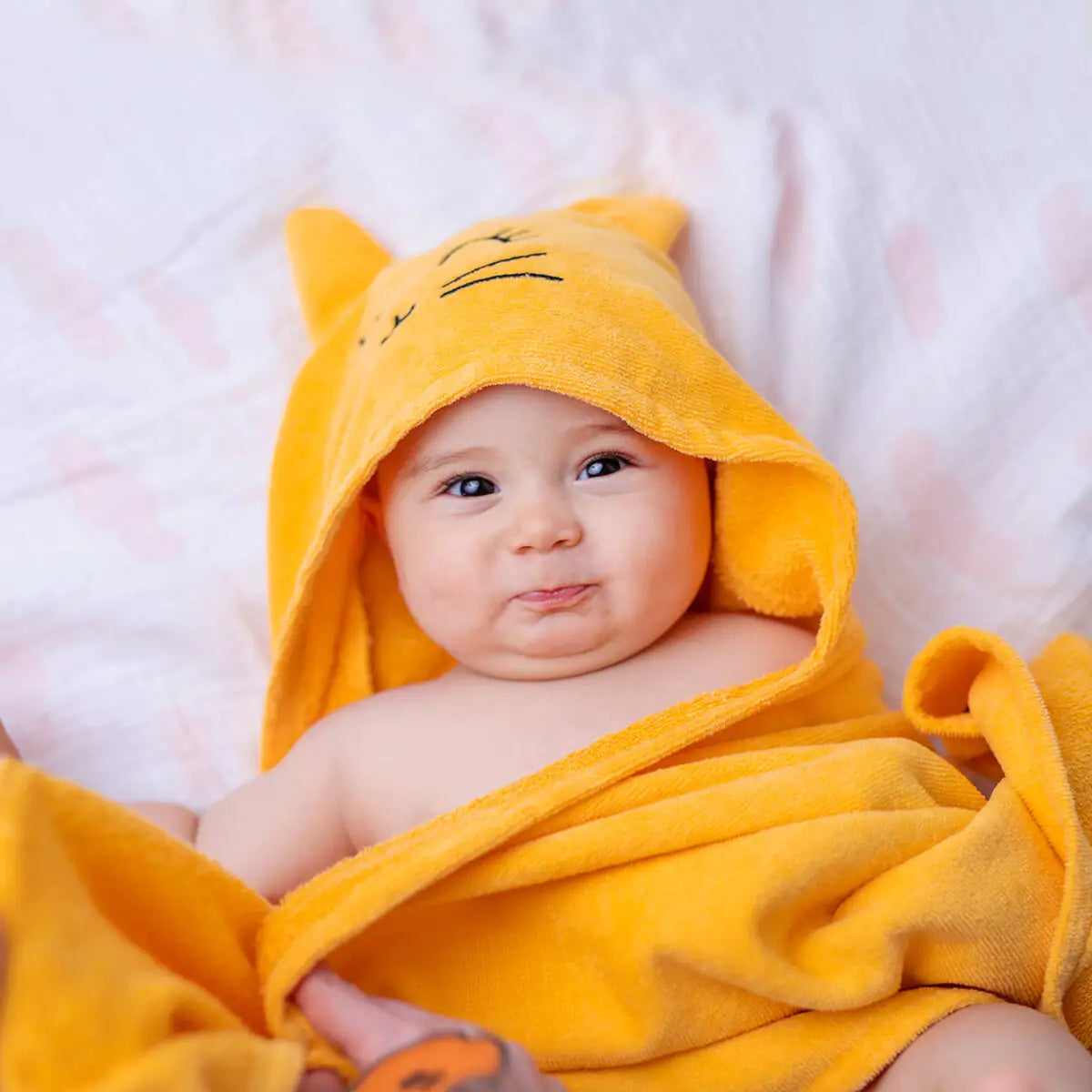Cotton Hooded Baby Towel — Chubby Cat Coco