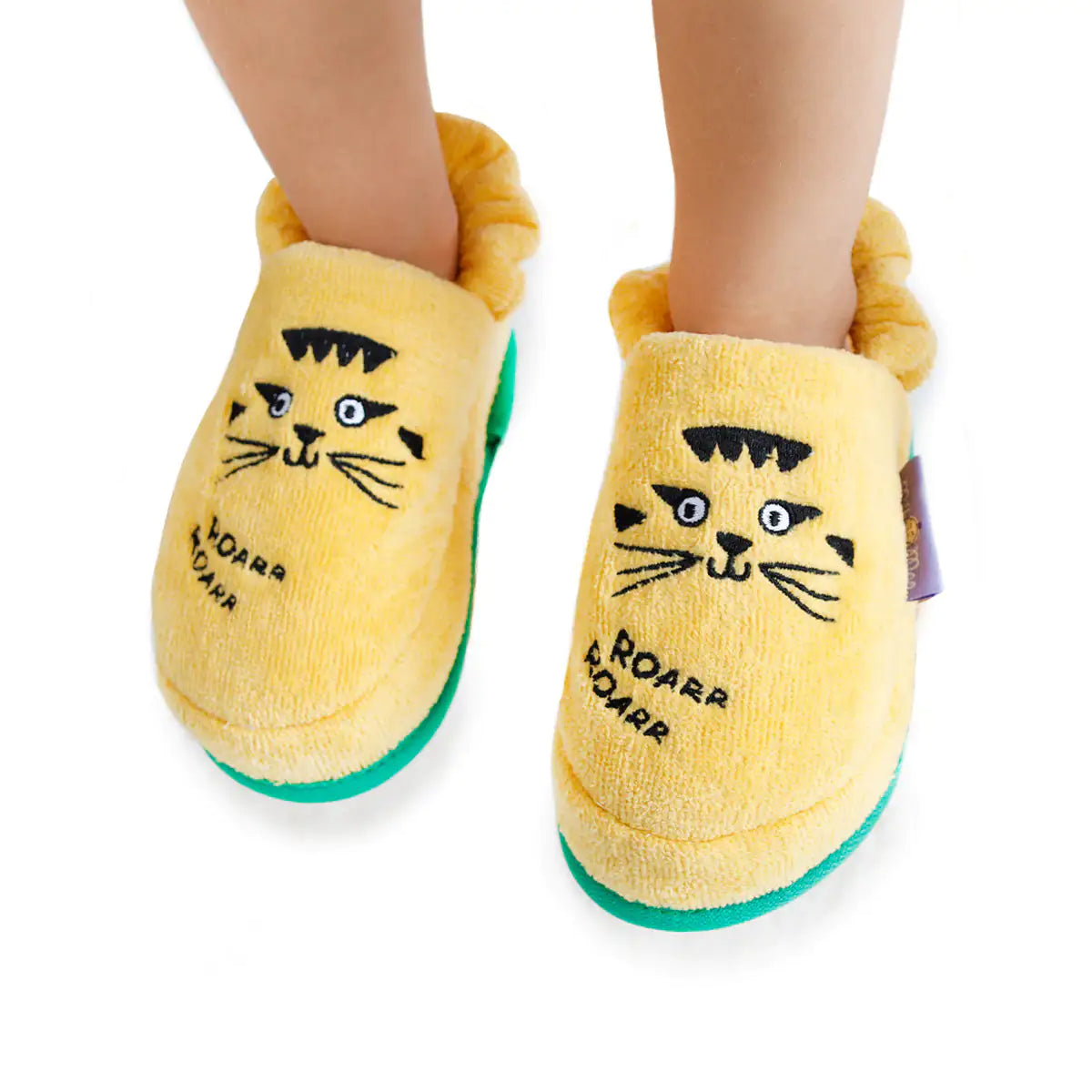 Cotton Soft Kids Slippers — Skater Cheetah Chase