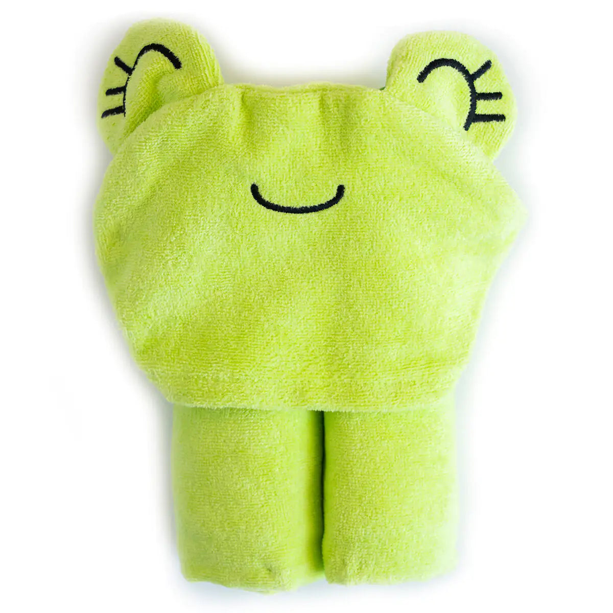 Cotton Hooded Baby Towel — Cheerful Froggo Finley