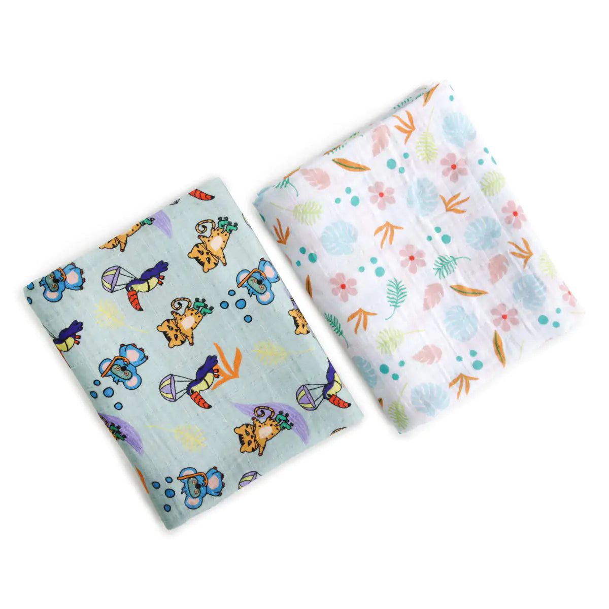 2-Item Muslin Covers Set — Jungle Friends