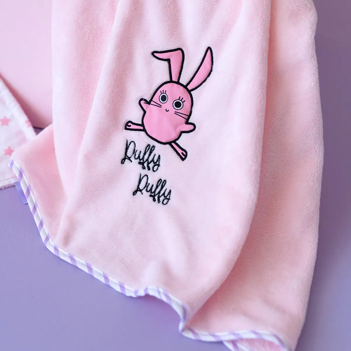 Cotton Baby Blanket Set + Pillow — Pink Bunny Benny
