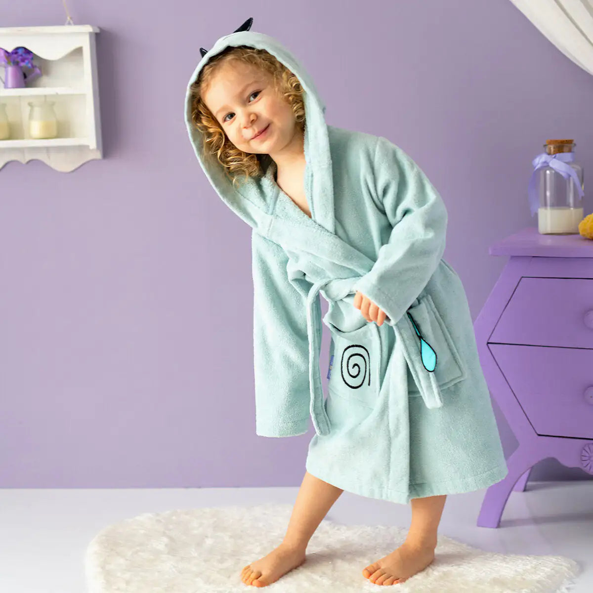 Cotton Kids Bathrobe (2-4 y.o) — Friendly Snail Sam