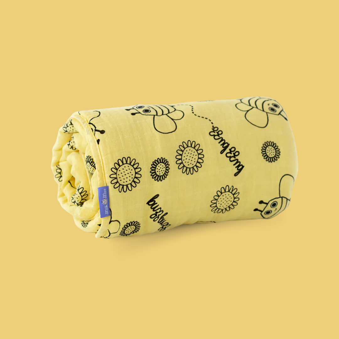 Cotton Muslin Baby Fiber-Filled Blanket — Buzzy Bee Bella