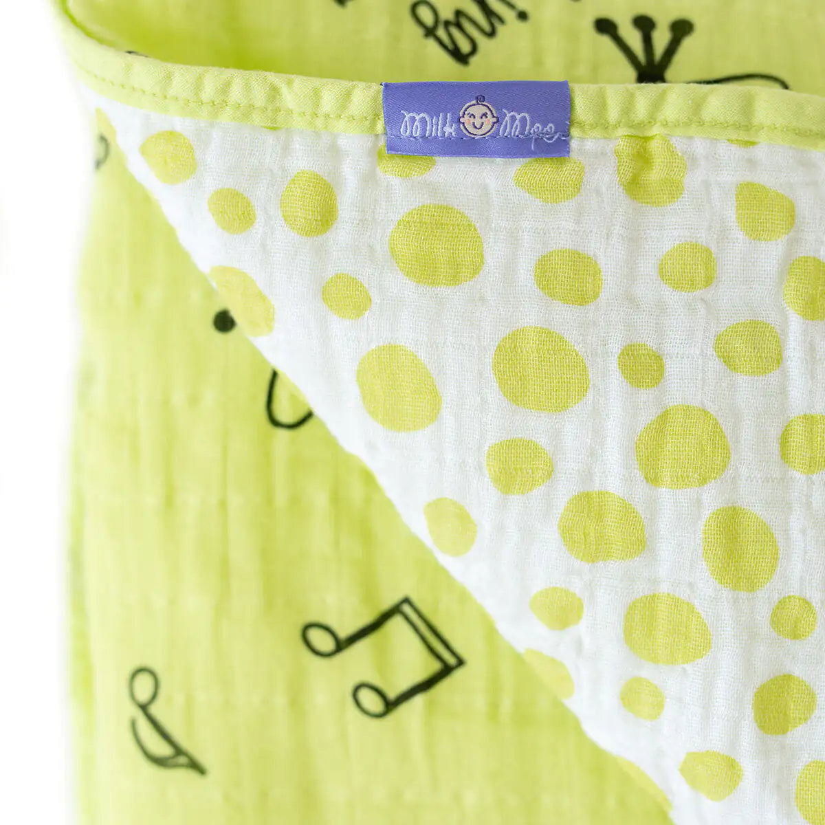 Cotton Muslin Baby Fiber Filled Blanket — Cheerful Froggo Finley