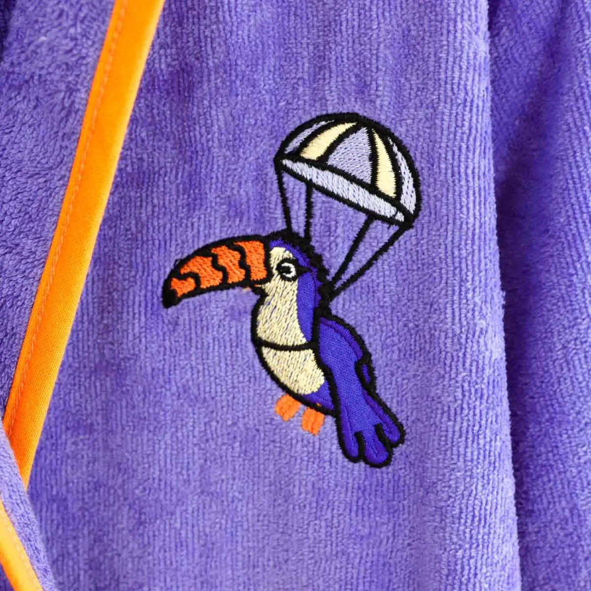 Cotton Kids Bathrobe (5-6 y.o) - Flying Toucan Tiko