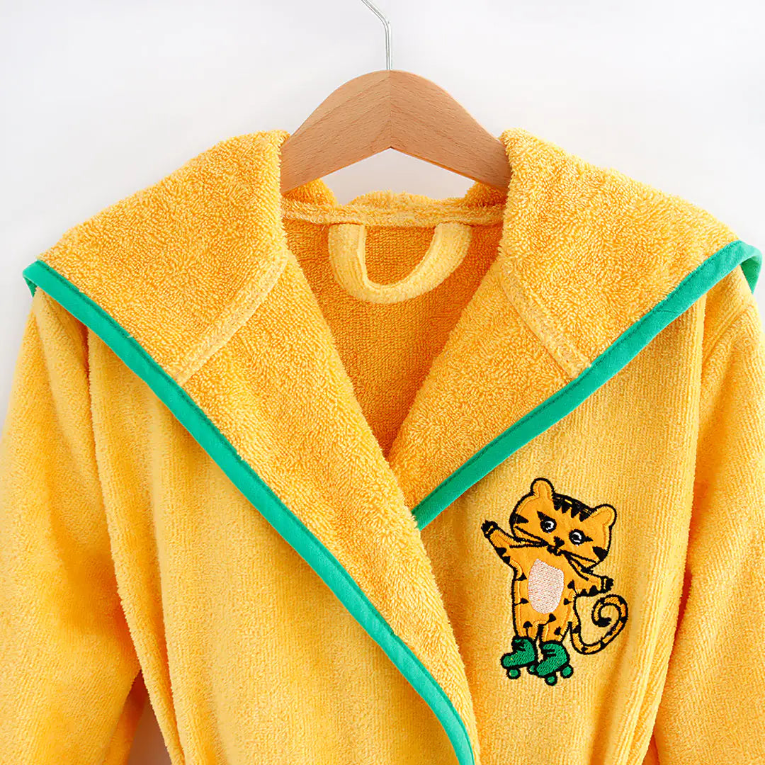Cotton Kids Bathrobe (5-6 y.o) — Skater Cheetah Chase