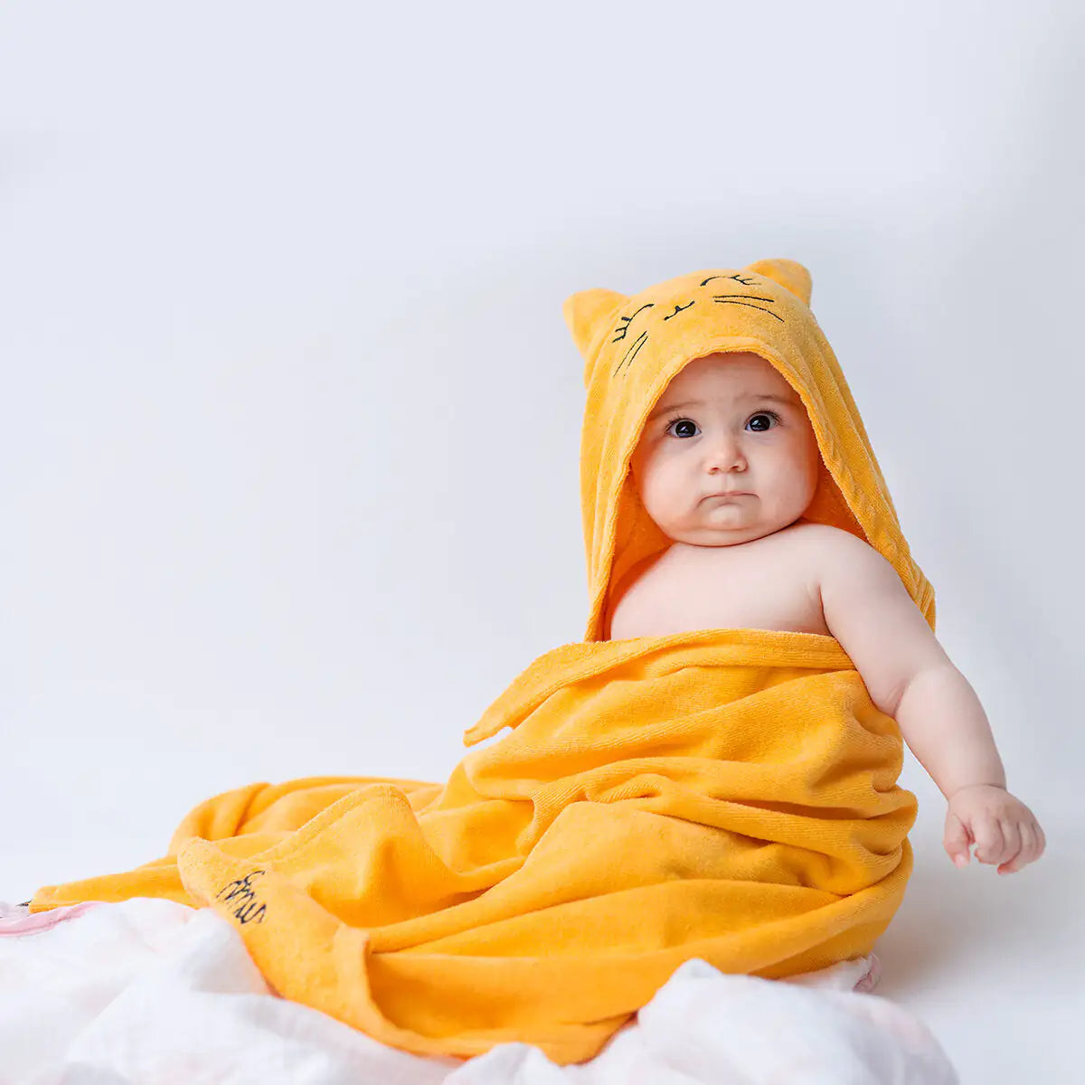 Cotton Hooded Baby Towel — Chubby Cat Coco