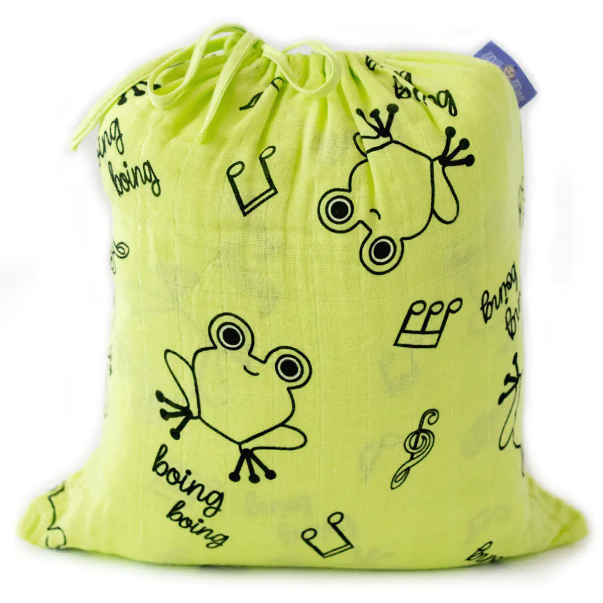 Cotton Muslin Baby Fiber Filled Blanket — Cheerful Froggo Finley