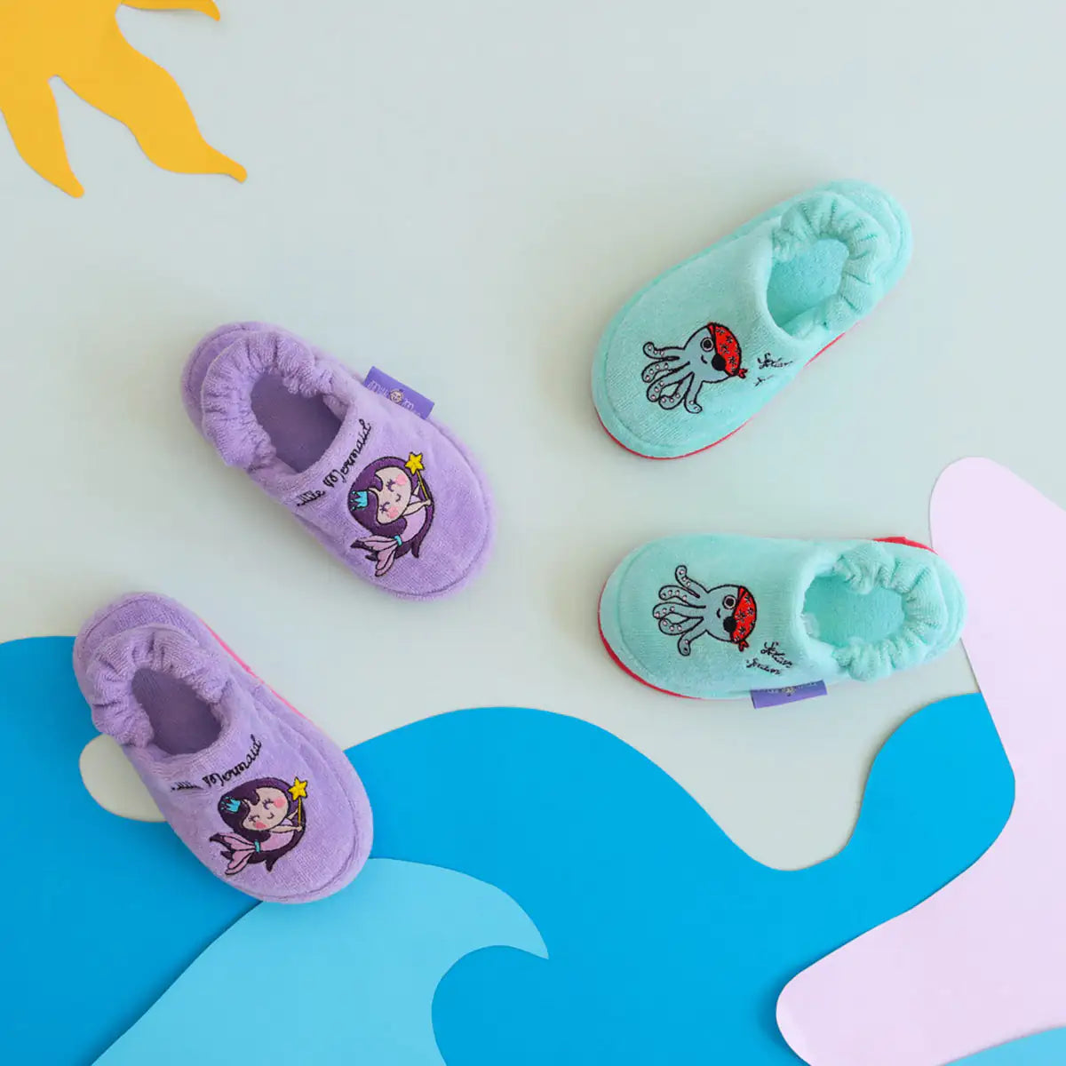 Cotton Soft Kids Slippers — Little Mermaid Mira