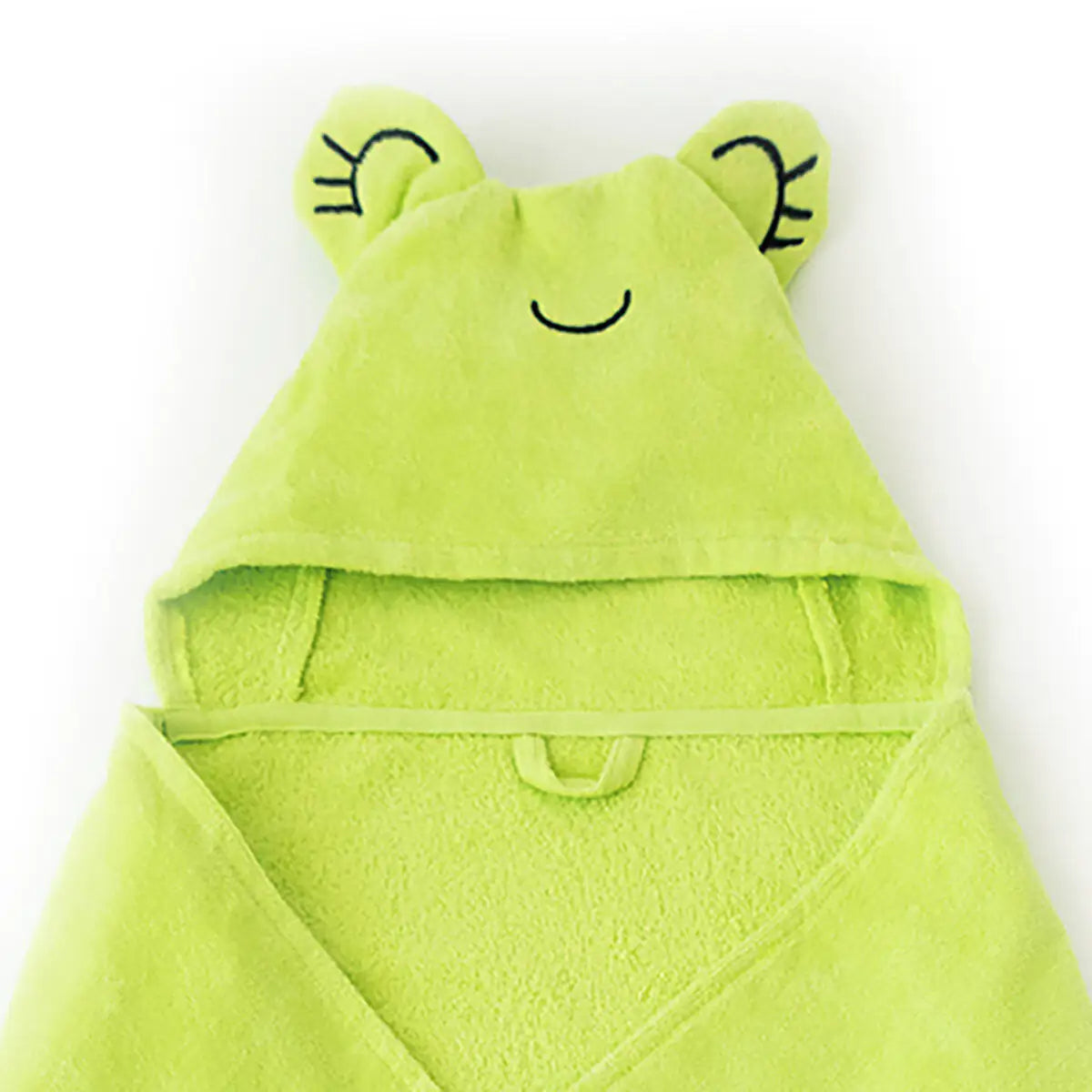 Cotton Hooded Baby Towel — Cheerful Froggo Finley