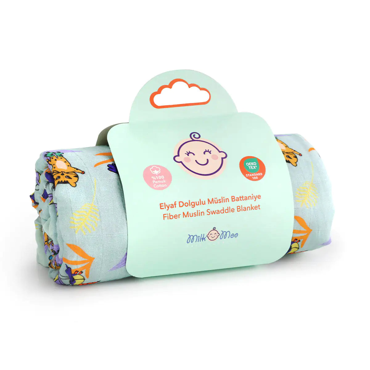 Soft Fiber-Filled Muslin — Jungle Friends