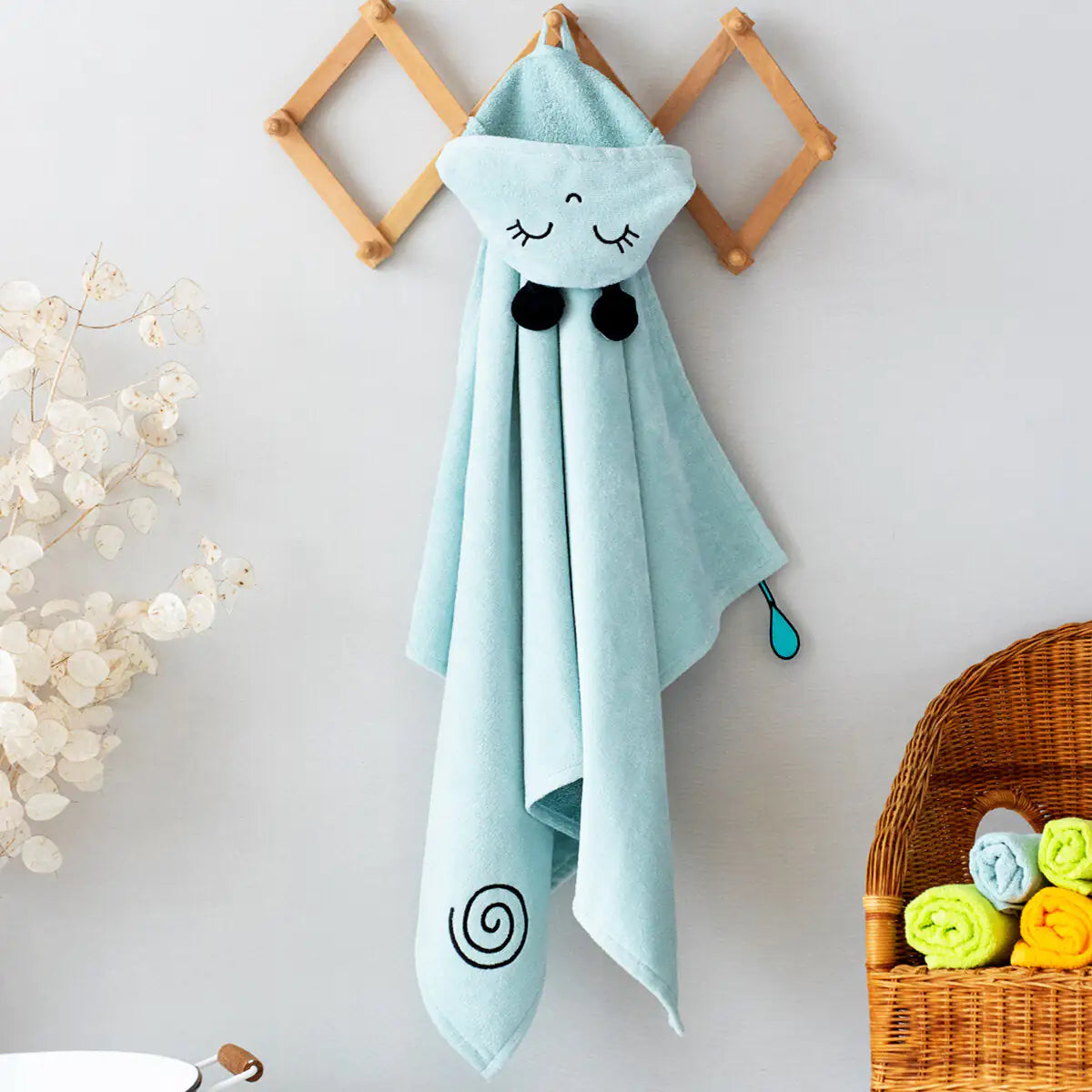 Cotton Hooded Baby Towel — Friendly Snail Sam