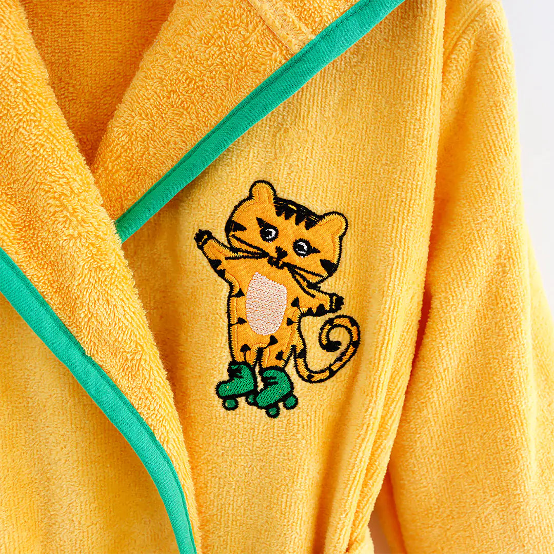 Cotton Kids Bathrobe (5-6 y.o) — Skater Cheetah Chase