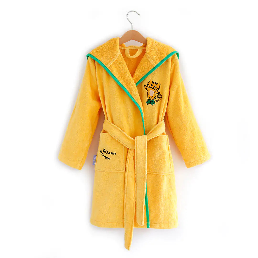 Cotton Kids Bathrobe (5-6 y.o) — Skater Cheetah Chase