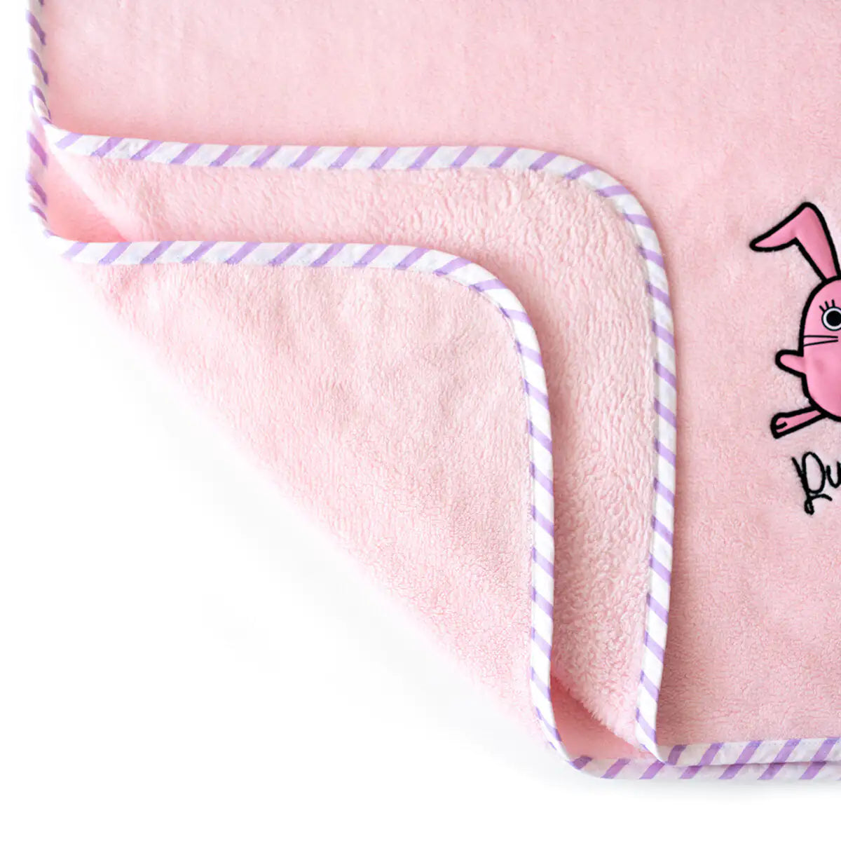 Cotton Baby Blanket Set + Pillow — Pink Bunny Benny
