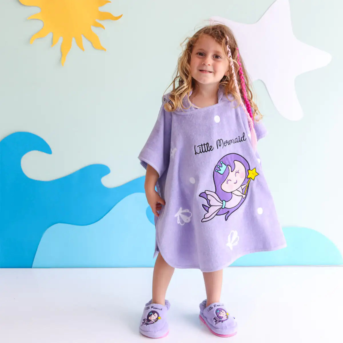 Cotton Kids Poncho — Little Mermaid Mira
