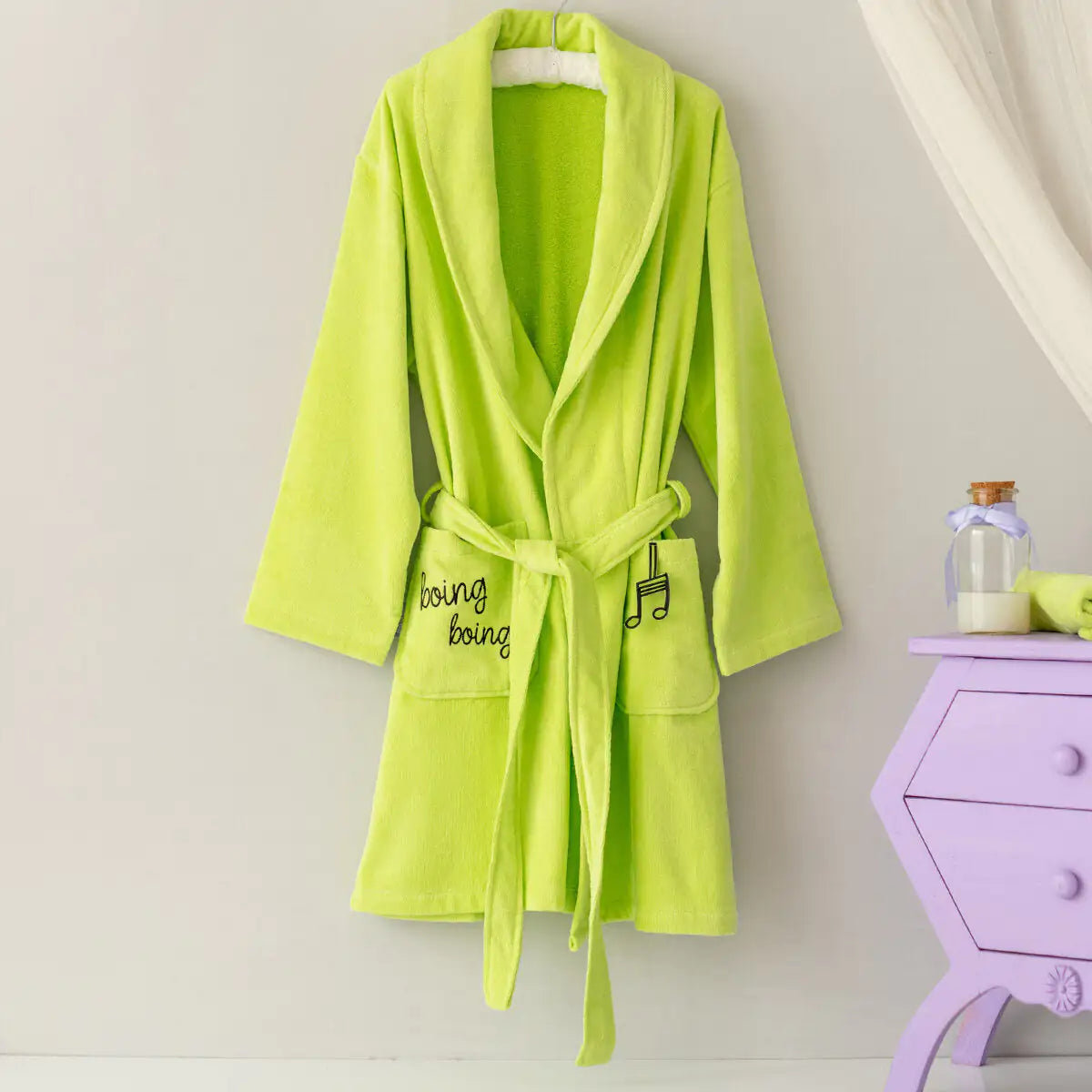 Cotton Velvet Mommy Bathrope — Cheerful Froggo Finley